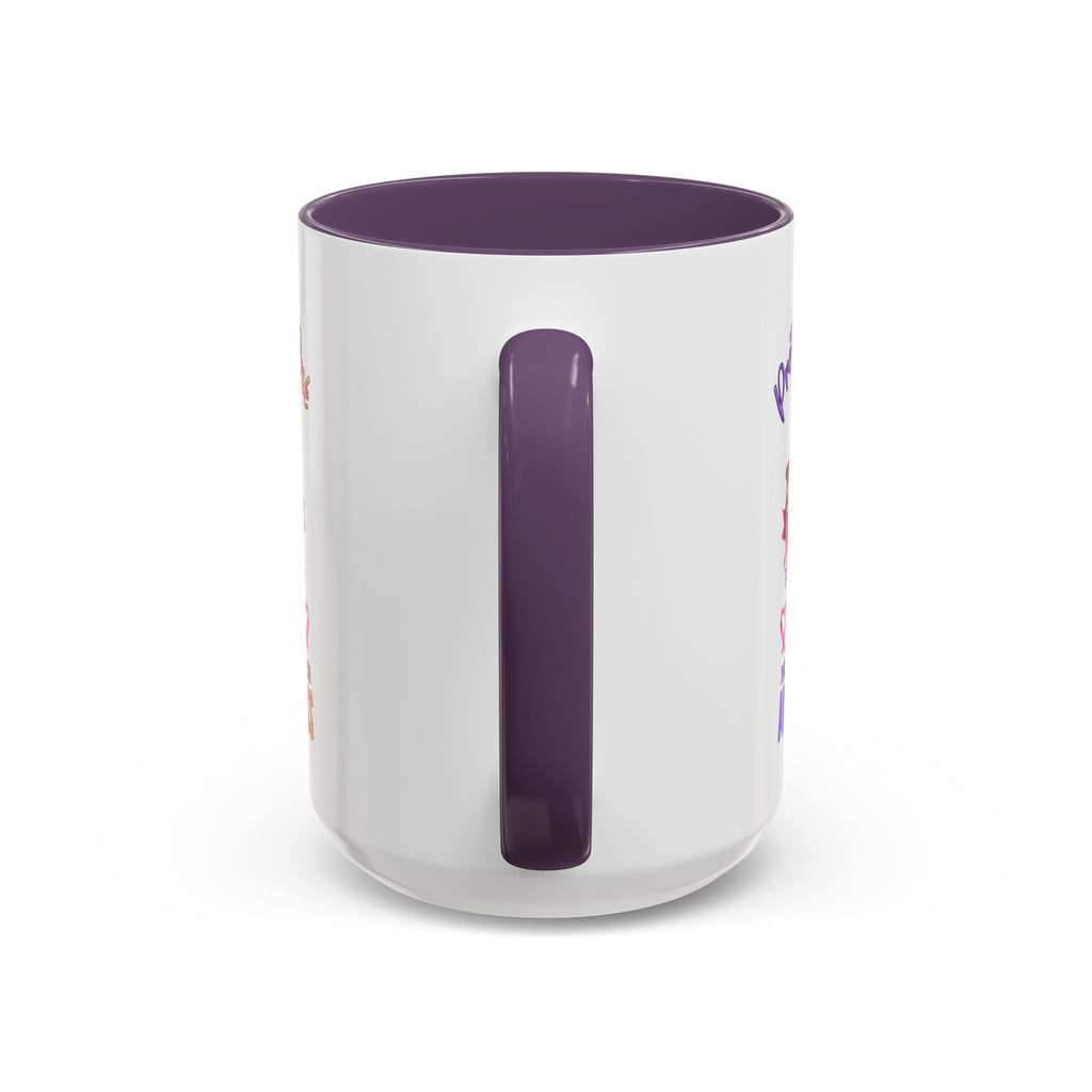 Breast Cancer Awareness Accent Coffee Mug — "Pretty in Pink" Supportive Gift, Pink Is For Girls, Breast Cancer Awareness Gifts, Gifts For Those Who Fight Breast Cancer, In The Pink, Gift For Friend With Breast Cancer,Coffee Mug For Mom