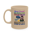 Political Humor Ceramic Mug — Colorful 'Liberal Feminist' Satire Coffee Cup