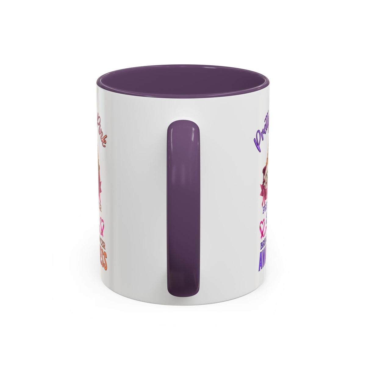 Breast Cancer Awareness Accent Coffee Mug — "Pretty in Pink" Supportive Gift, Pink Is For Girls, Breast Cancer Awareness Gifts, Gifts For Those Who Fight Breast Cancer, In The Pink, Gift For Friend With Breast Cancer,Coffee Mug For Mom