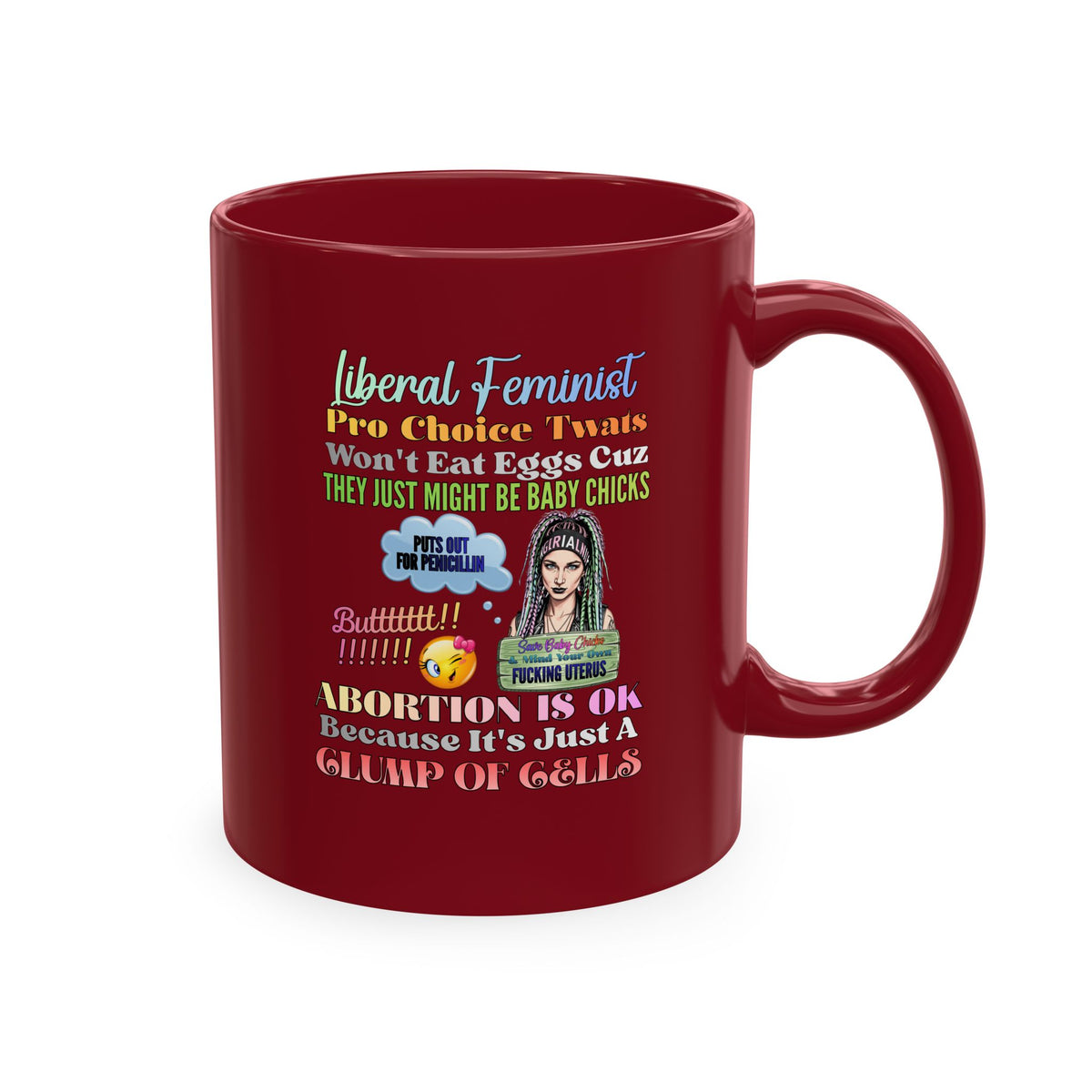 Pro-Choice Feminist Ceramic Mug — "Abortion Is OK" Statement Mug