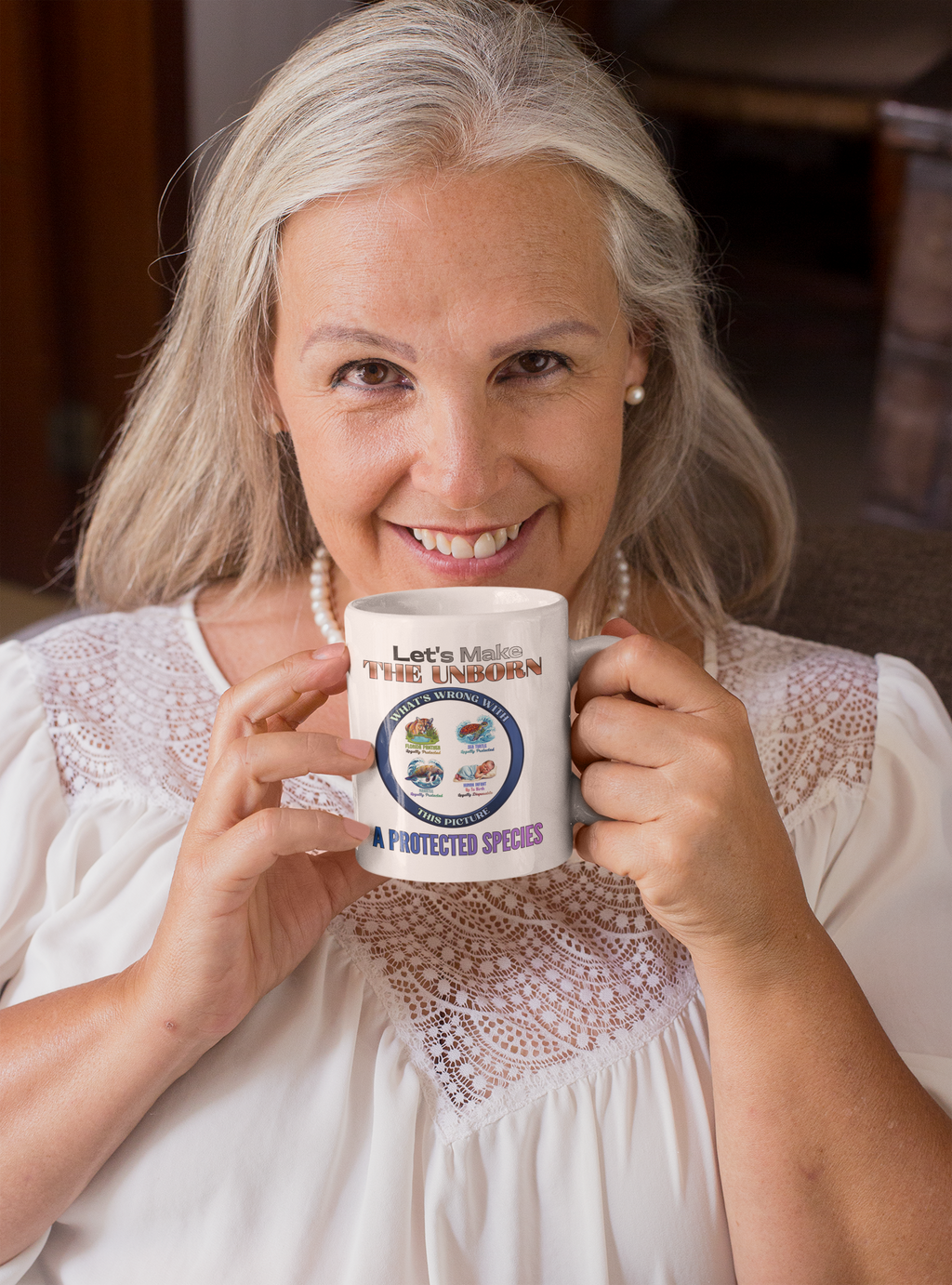 Ceramic Mug — "Let's Make the Unborn a Protected Species" Political Pro-Life Coffee Cup