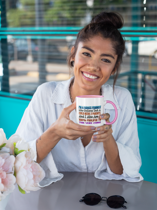 Accent Coffee Mug – "Badass Feminist" Bold Statement Coffee Mug (11/15oz)