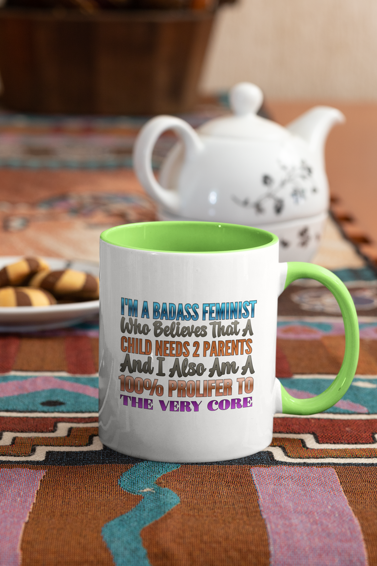 Accent Coffee Mug – "Badass Feminist" Bold Statement Coffee Mug (11/15oz)