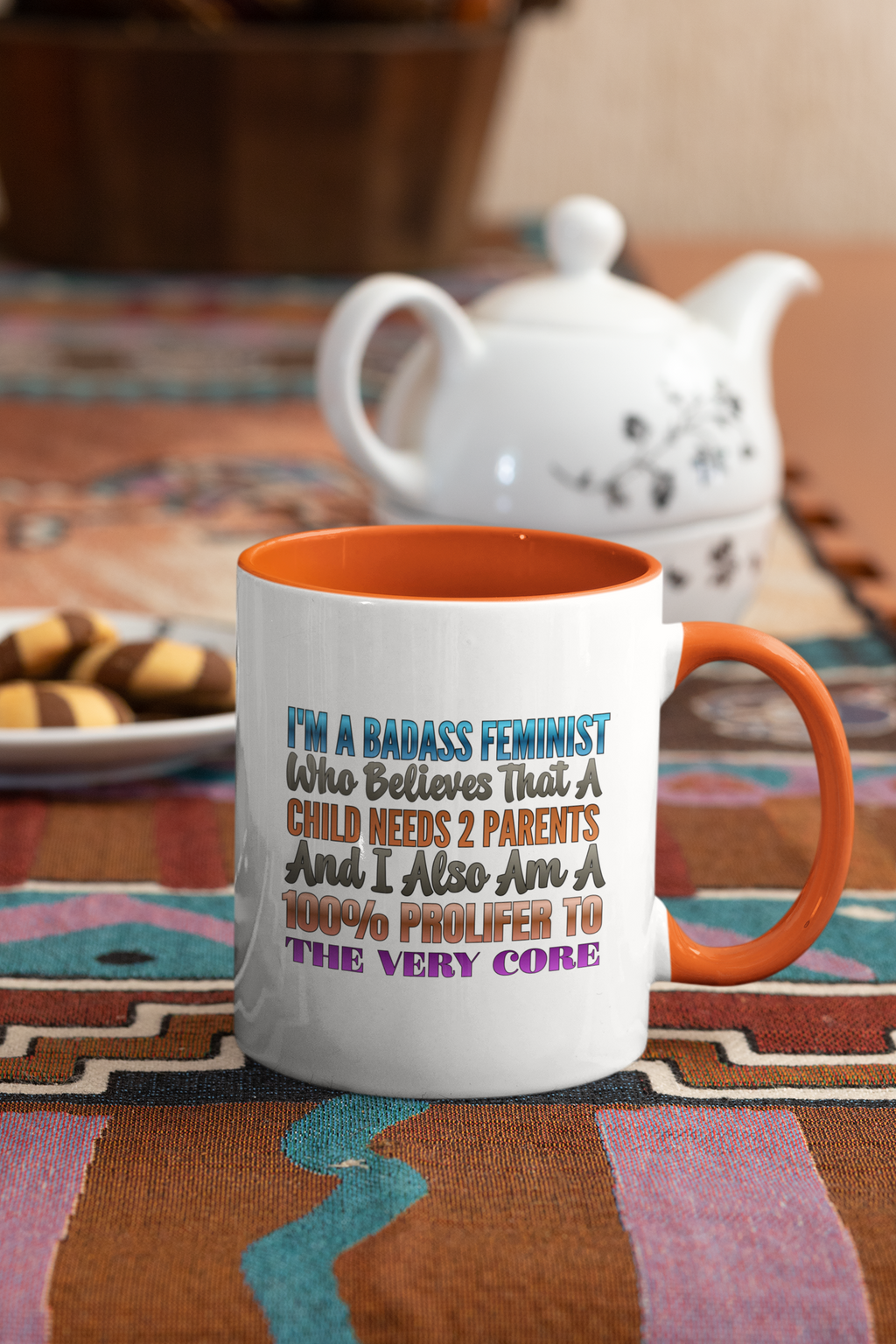 Accent Coffee Mug – "Badass Feminist" Bold Statement Coffee Mug (11/15oz)