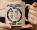 Endangered Species Ceramic Mug — "Let's Make The World" Conservation Wildlife Coffee Cup