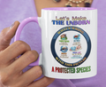 Let's Make the Unborn a Protected Species Accent Coffee Mug (11/15oz)