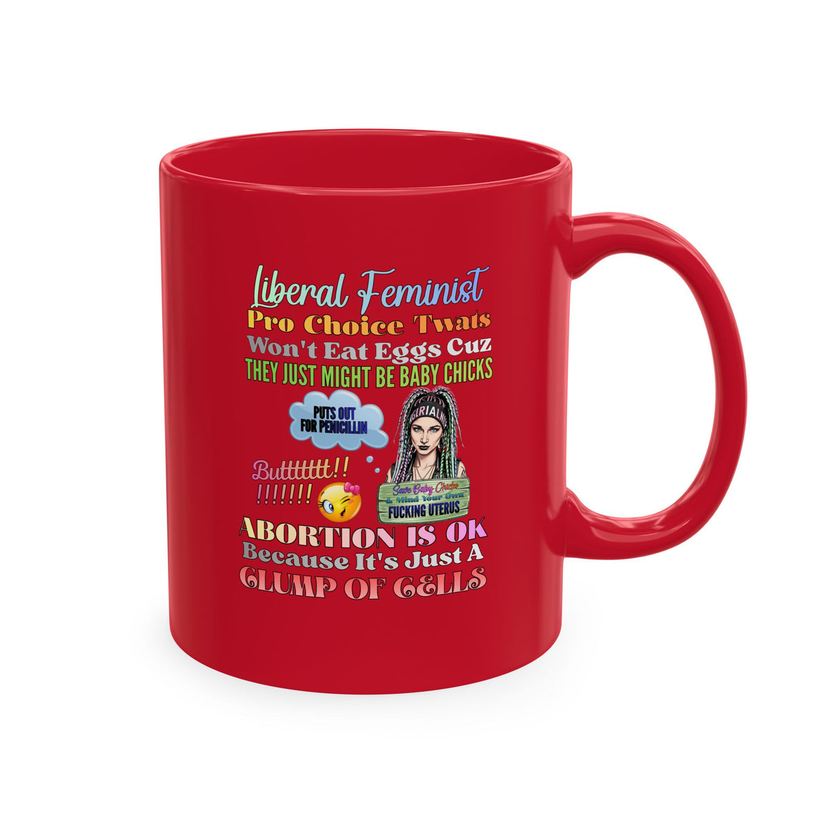 Pro-Choice Feminist Ceramic Mug — "Abortion Is OK" Statement Mug