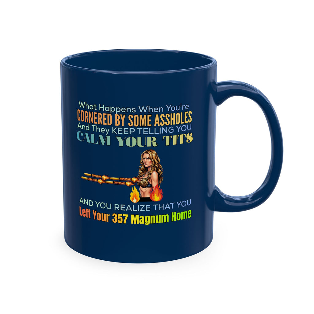 Ceramic Mug — Funny 'Protect Your 357 Magnum' Gun Lover Coffee Mug