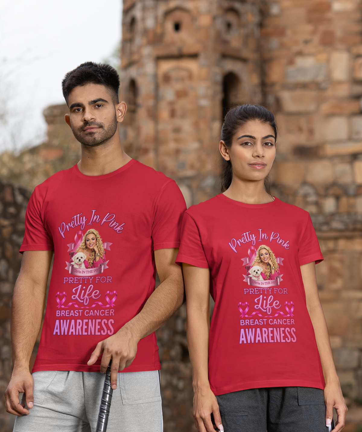 Breast Cancer Awareness T-Shirt — "Pretty in Pink, Pretty for Life" Support Tee
