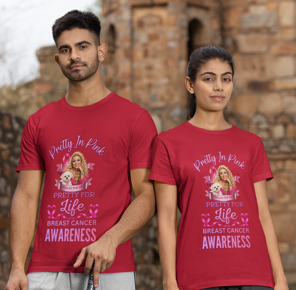 Breast Cancer Awareness T-Shirt — "Pretty in Pink, Pretty for Life" Support Tee