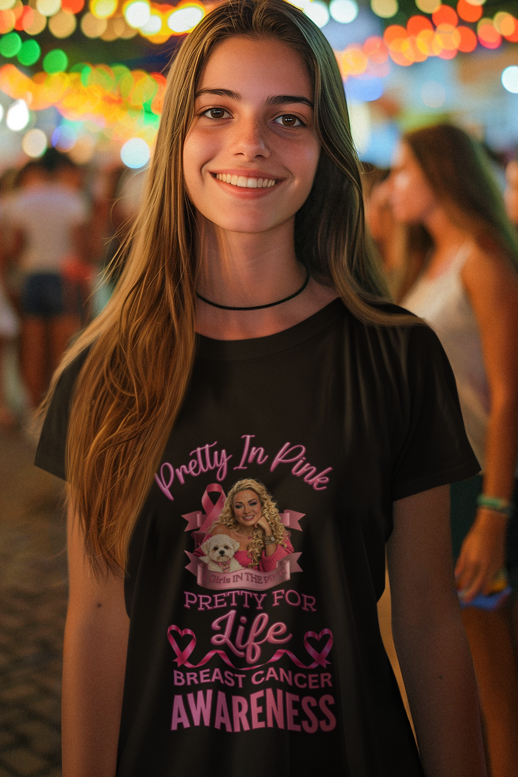 Breast Cancer Awareness T-Shirt — "Pretty in Pink, Pretty for Life" Support Tee